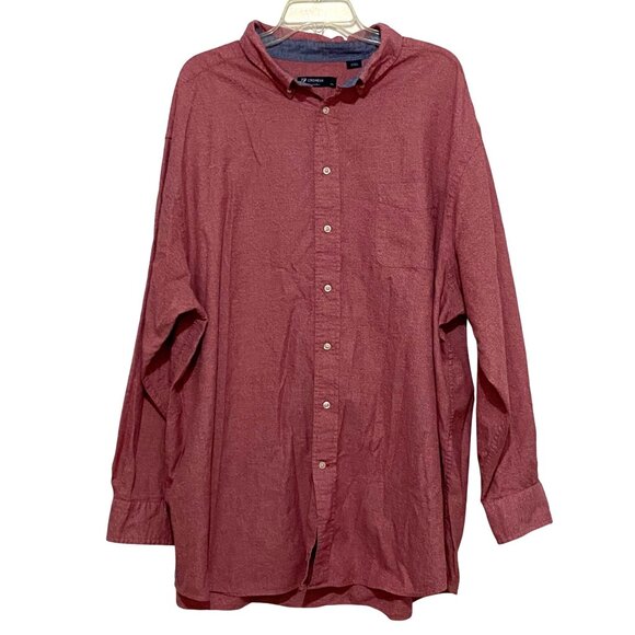 Cremieux Mens Button Down Shirt 3XB Red Dress Casual Preppy Business Career - Picture 2 of 7
